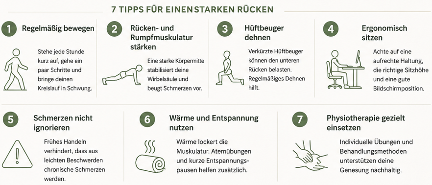 Rückenübungen gegen Rückenschmerzen im Alltag